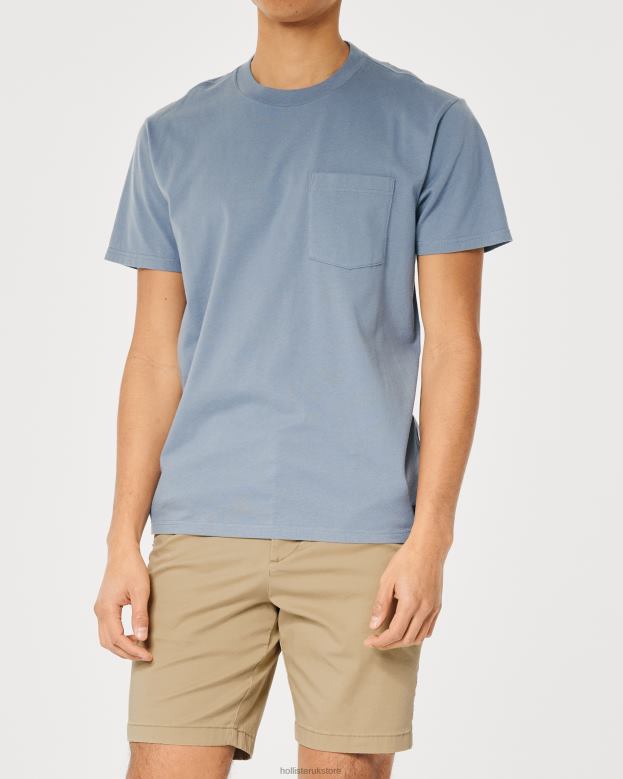 Bottoms Hollister Men Flat-Front Twill Shorts 9\\ 488201128 Light Khaki